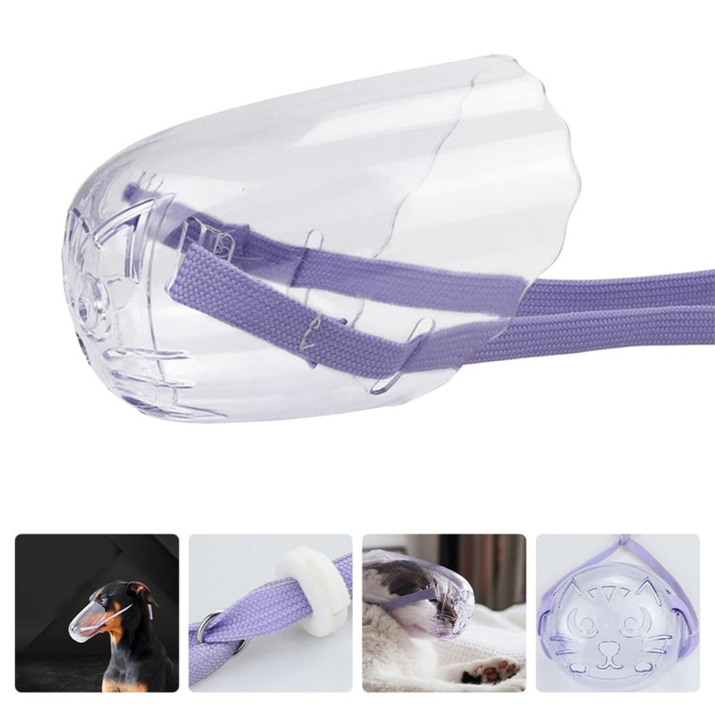 Cat muzzle with practical buckle design made of durable PP material. Ideal for cats during bathing. Pet owners.
