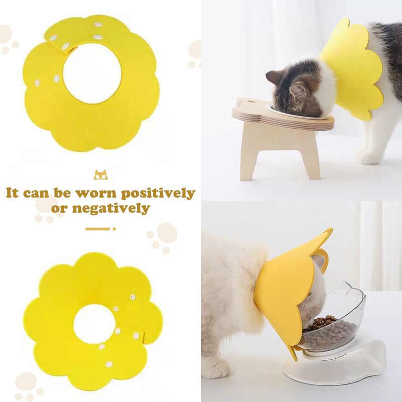 3Pcs Cat Recovery Collar Cat Protection Collar Cones for Cats Sunflower Neck Cat Cone Anti-Licking Recovery Collar to Prevent from Biting Scratching(Pink, Orange, Yellow) (S) - PawsPlanet Australia