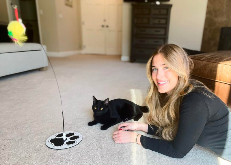 Cat Wand Toys for Indoor Cats Cat Toys for Bored Indoor Adult Cats Feather Toy Suction Cup Cat Toy Cat Bird Toy Interactive Bird Simulation Cat Floor Suction Cup Cat Toy for Indoor Cats Main Cat Toy - PawsPlanet Australia