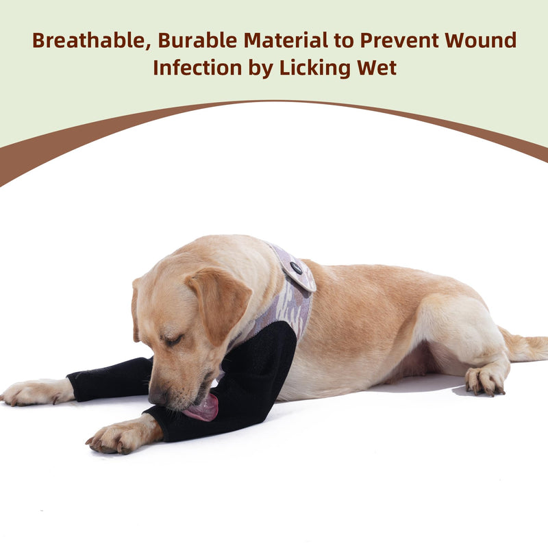 Dog Recovery Sleeve, Dog Recovery Suit, Abrasion Resistant Dog Recovery Sleeve Front Leg, Washable 3mm Thick and Breathable, Pet Wounds Prevent Licking, Bite, Being Wet (XLarge, Both Legs) XLarge - PawsPlanet Australia