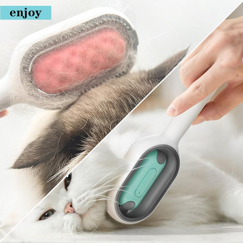 BESTLA Upgraded Pet Hair Removal Cat Hair Brush with Water Sticky Comb with Water Tank New 4 in 1 Cat Grooming Brush (Towels Not Included) - PawsPlanet Australia