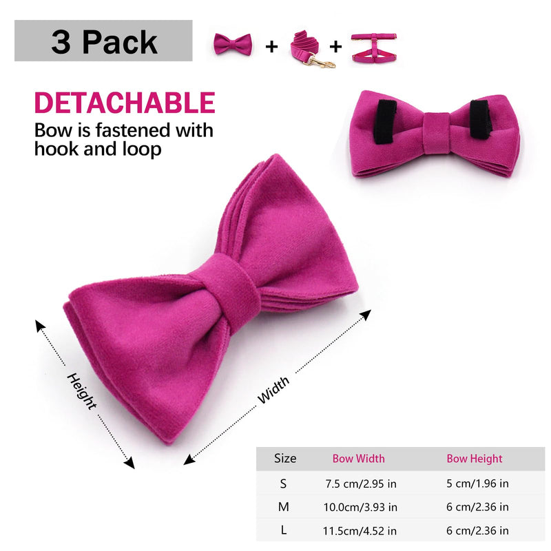 Large Big Dog Harness Set,Lightweight Dog Wedding Harness and Leash with Bow,Soft Unique 4-5 FT Leash for Female Dogs L - PawsPlanet Australia