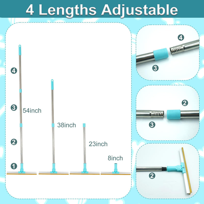 Carpet Rake for Pet Hair Removal - Reusable Hair Removal Tool with 54‘’ Long Handle Built-in Metal Scraper Head, Ideal for Cat Dog Hair and Matted Carpets - PawsPlanet Australia