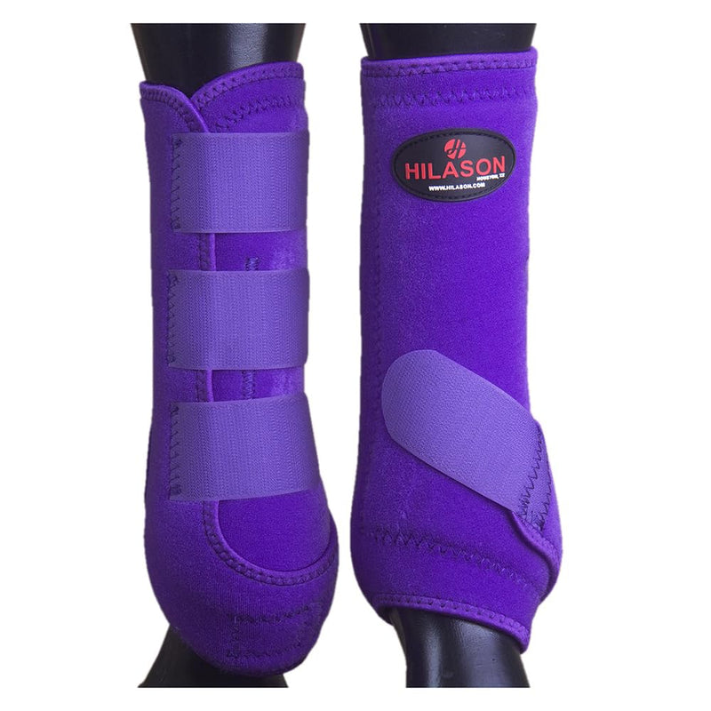 HILASON Purple Large Horse Medicine Sports Boots Front Leg