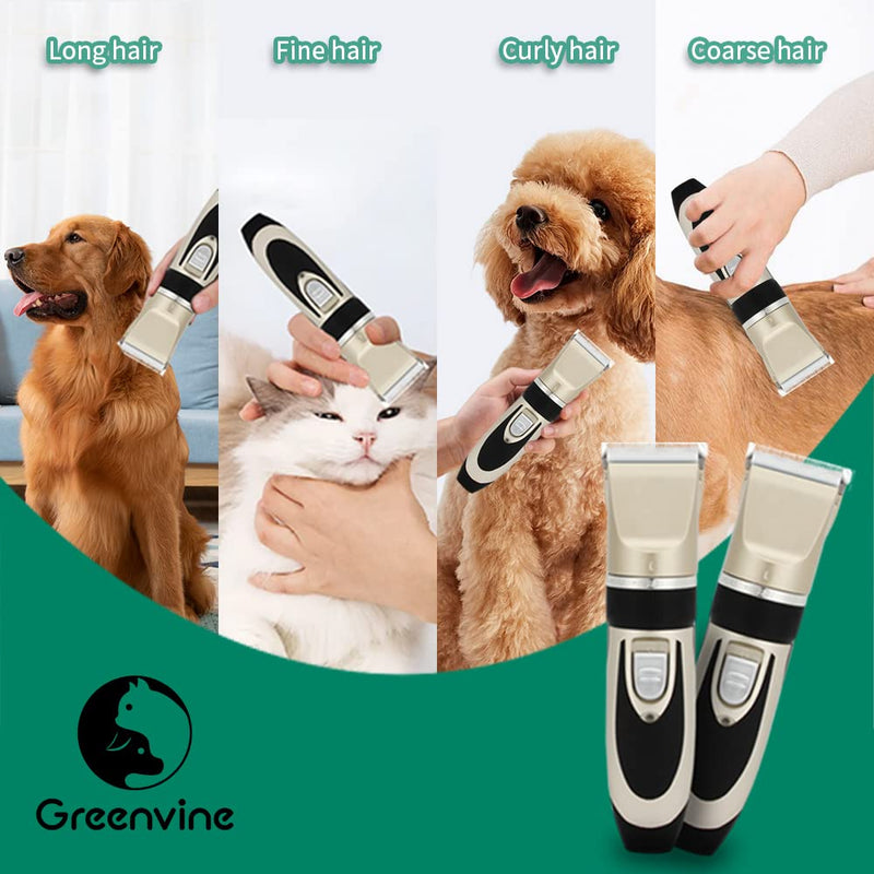 Gromming Dog Clippers,USB Rechargeable Dogs Cats and Other Pets Grooming kit,Professional Hair shavers, Low Noise Pets Hair Remover - PawsPlanet Australia