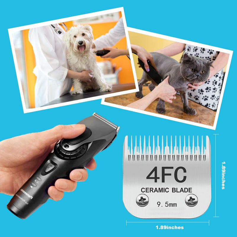 TRAH 7FC Blade Dog Grooming Clipper Replacement Blades Compatible with Andis Dog Clippers,Most A5, Wahl KM Series Clippers,Detachable Ceramic Blade,Size-7FC, 1/8-Inch Cut Length (3.2mm) Silver 7FC 3.2mm - PawsPlanet Australia