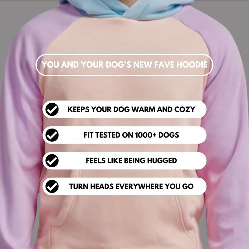 Spark Paws Human Hoodie - Premium Quality, Buttery Soft, Superior Comfort and Fit, Calming Fleece Interior, Suitable for All Styles - Cotton Candy - M Medium - PawsPlanet Australia