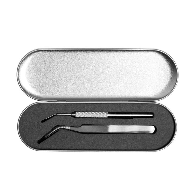 Platinum Tick Removal Tool Set, Stainless Steel Tick Remover Tweezers Kit, Protective Metal Case, Identification Card & Plastic Mini Bags - PawsPlanet Australia
