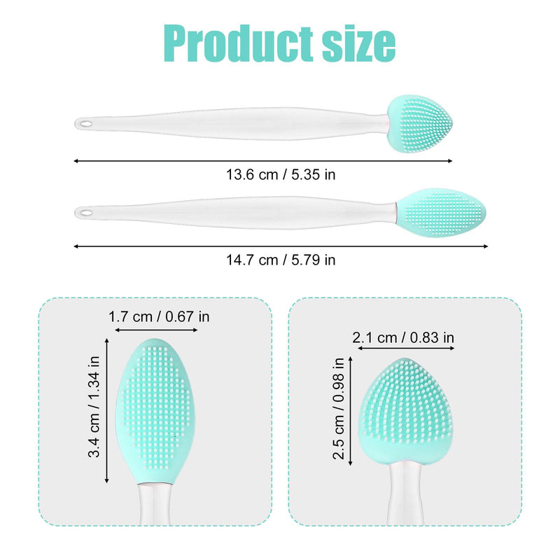 4pcs Cat Acne Brush Set, 2 Styles Double-Sided Scraper Silicone Soft Cat Brush Dual Sided Black Seed Exfoliating Cleaning Brushes for Pet Chin Acne and Blackhead - PawsPlanet Australia