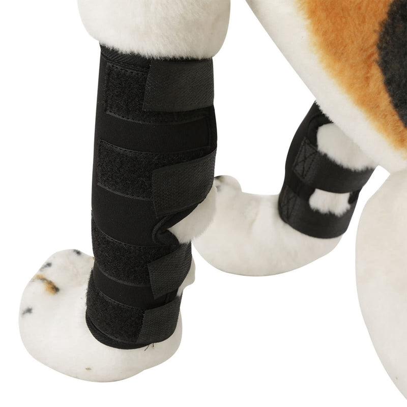 1 Pair of Front Leg Braces for Dogs, Knee Braces for Dogs, for Sprains of Ligaments and Loss of Stability, Orthopedic Splint Black (S)