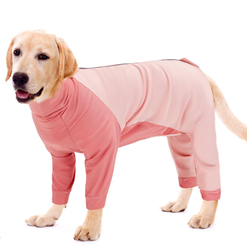 KOESON Dog Surgery Suit Female Spay, Long Sleeve Recovery Suit for Dogs After Surgery, Soft Dog Surgery Recovery Suit Pet Onesie for Abdominal Wounds Anti Licking Dog Cone Alternative Pink M Medium