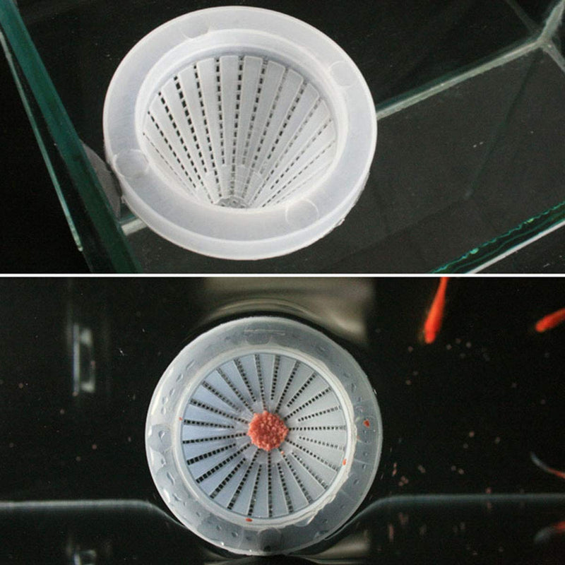 DGZZI Aquarium Cone Feeder 4PCS White Fish Tank Red Worm Feeding Cone Cups with Suckers - PawsPlanet Australia
