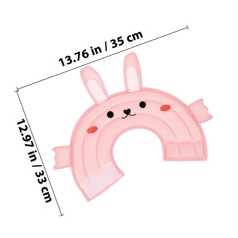 Gatuida Cat Recovery Circle with Bunny Ears, Polyester, Prevents Sneezing and Licking, Breathable Pet Neck Collar for Post-Surgery Protection, Pink