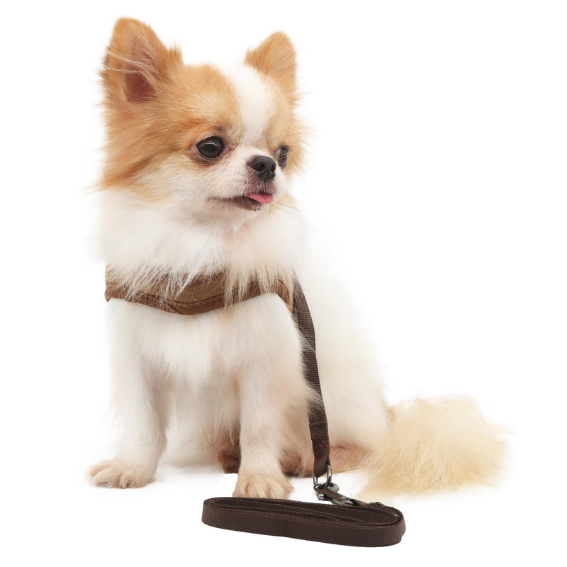 LOPHIPETS Lightweight Dog Harness with Leash Set for Small Dogs Chihuahua Yorkie Puppy Cat-Coffee/S S Coffee - PawsPlanet Australia