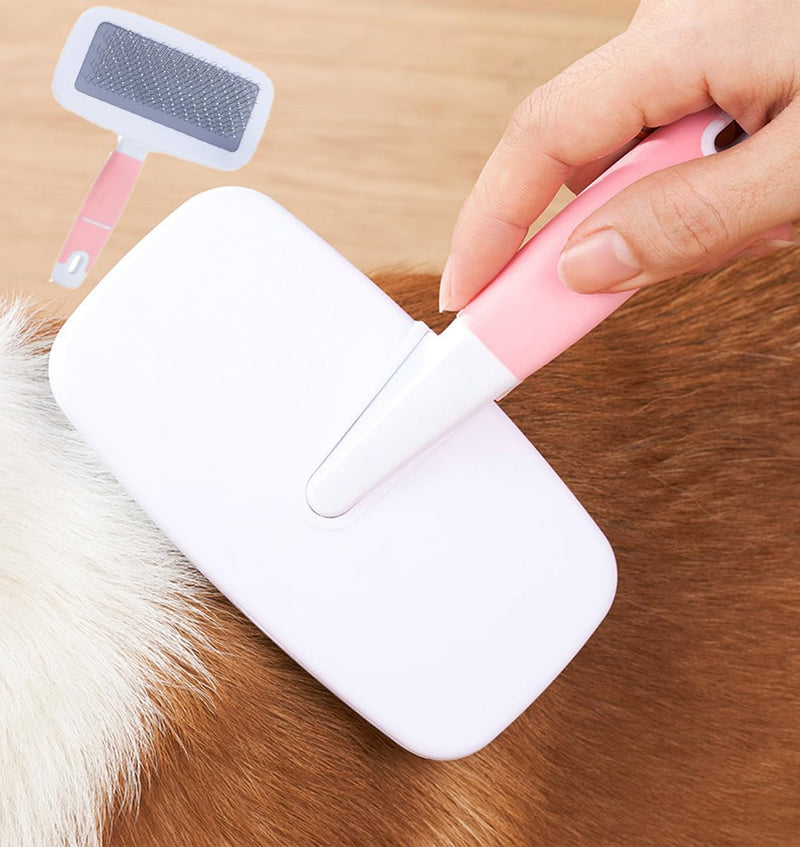 9PCS Small Animal Grooming Kit, Cleaning Brush Removes Loose Hair, Pet Bath Brush,Shampoo Brush, Nail Clipper, Flea Comb (9PCS-Pink) 9PCS-Pink - PawsPlanet Australia