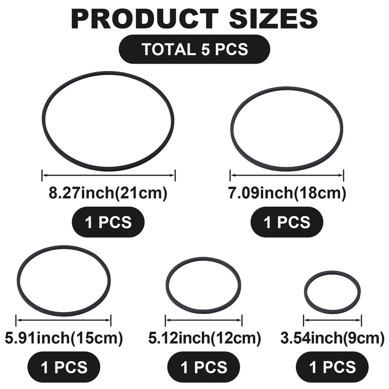 PAGOW 5pcs Fish Feeding Rings Set, Floating Aquarium Plant Corral, Round Fish Feeder Rings for Fish Tank, Floating Plant Ring, Fish Tank Aquarium Accessories for Betta (Black) Black(round) - PawsPlanet Australia
