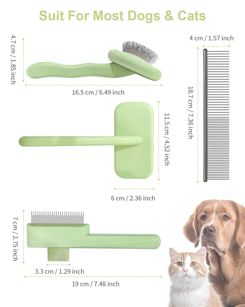 Slicker Dog Grooming Brush,Puppy Brushes for Short or Medium Haired Dog, Suitable for Removing Loose Hair, Tangles, and Knots, Best for Cockapoo, Poodle, Cat