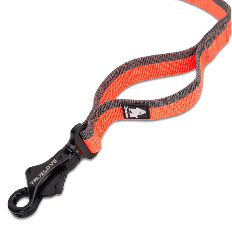 Truelove Bungee Dog Lead Hands Free Leash Adjustable Elastic Shock Absorbing Long Cord TLL2271 (M, Orange) M - PawsPlanet Australia