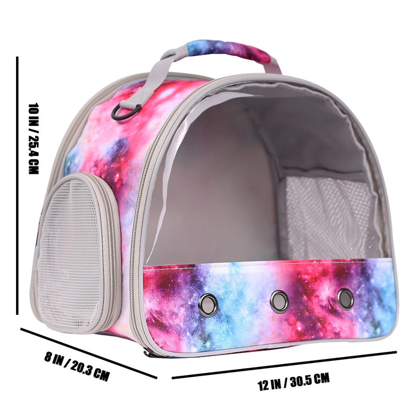 Guinea Pig Carrier Cage for 2, Bearded Dragon Travel Carrier for Small Animal Hamster Birds, Portable with Clear Window Transparent View Vet Bag (Carrier - Pink) Carrier - Pink - PawsPlanet Australia