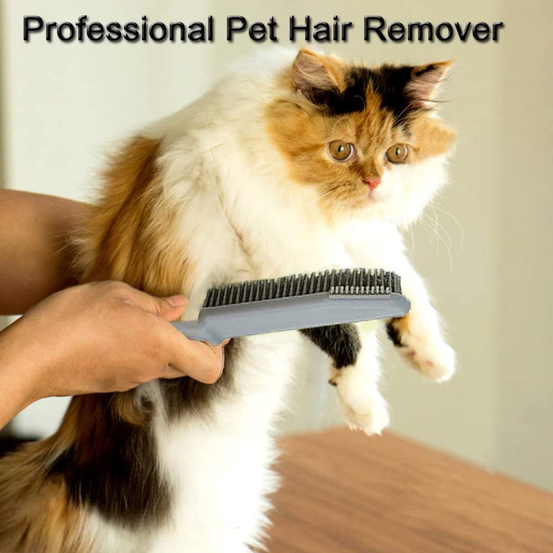 Pet Hair Removal Brush, Pet Hair Remover, 3 in 1 Mirror Cleaning Brush with Scratch Free Rubber Bristles and Handle, Ideal for Cars, Seats, Sofa, Carpets, yard, Removes Hair from Surfaces - PawsPlanet Australia