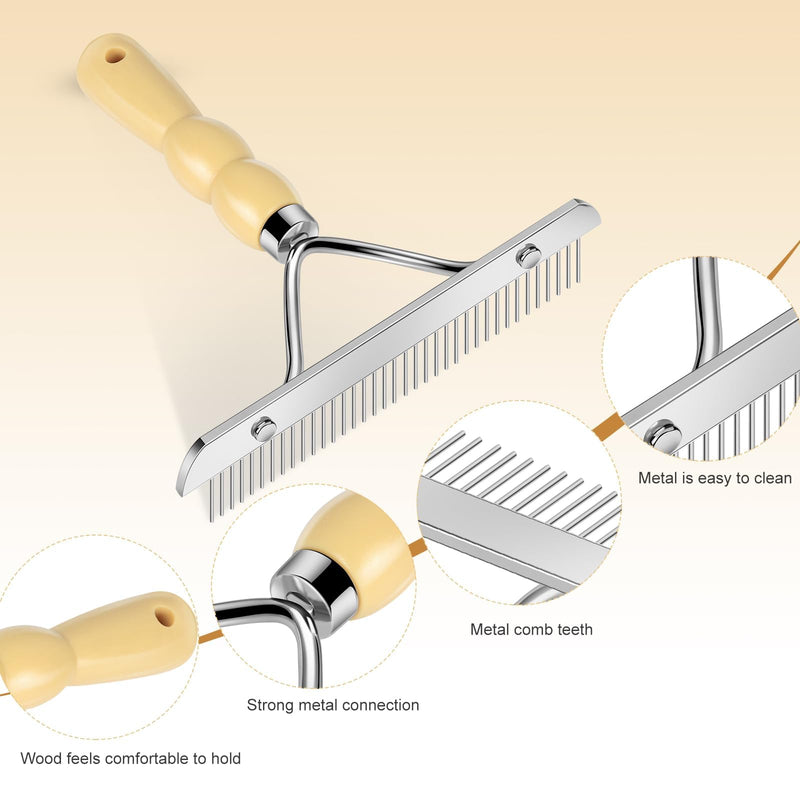 Metal Handheld Carpet Rake for Fluffy Plush, Pet Hair Removal Tool, Reusable Cat & Dog Hair Remover Comb, Brush Scraper Broom for Shag Rugs, Home Cleaning - Efficient Pet Hair Pickup - PawsPlanet Australia
