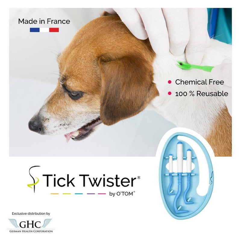 Tick Remover for Dogs and Human - Made in France - Tick Puller for Humans and Dogs - 3 Different Sizes - Dog Tick Removal Tool - Also for All Other Pets - Tick Nipper in Compact Box Pink - PawsPlanet Australia