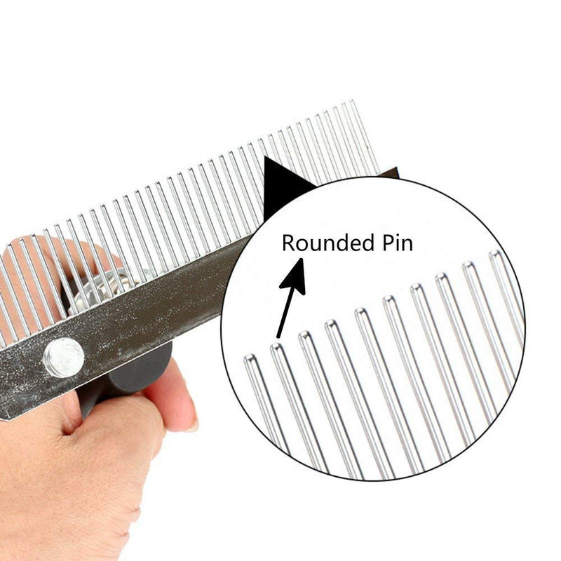 ASOCEA Pet Dog Grooming Extra-Large Rake Comb Deshedding Tool Beauty Comb For Medium Large Dogs German Shepherd Golden Retriever Husky