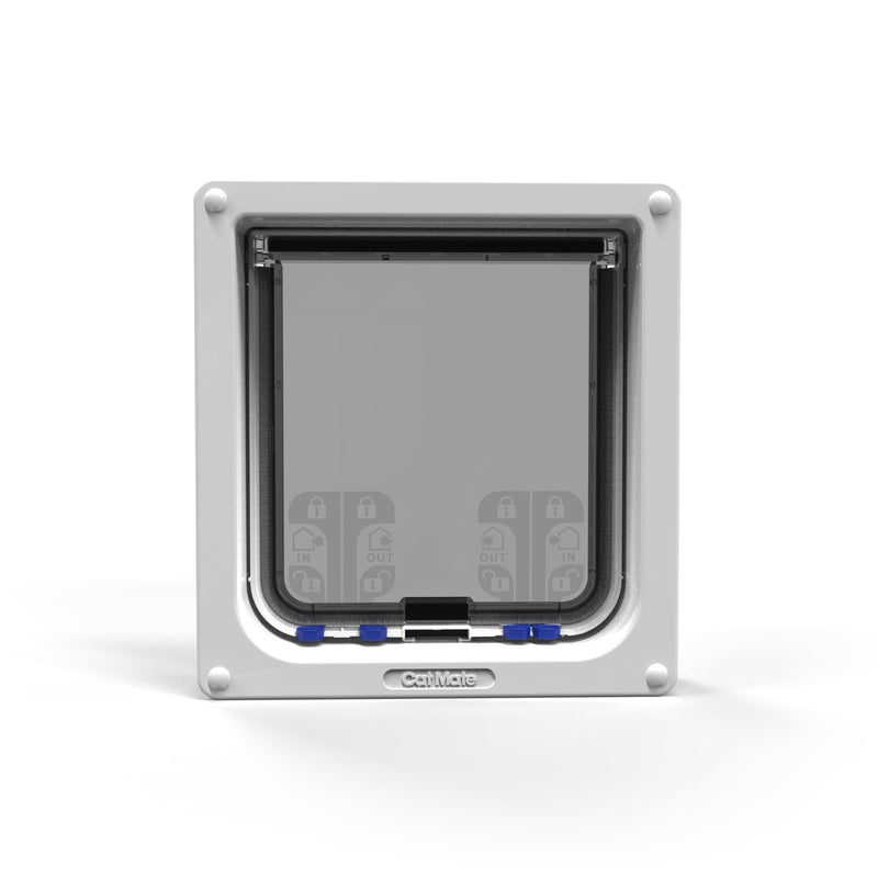 Cat Mate 4-Way-Locking Large Cat Flap (221) - Secure Lockable Door for Large Cats and Small Dogs, Easy to Install and Use, for UPVC/Metal, Wall and Wood, White - PawsPlanet Australia