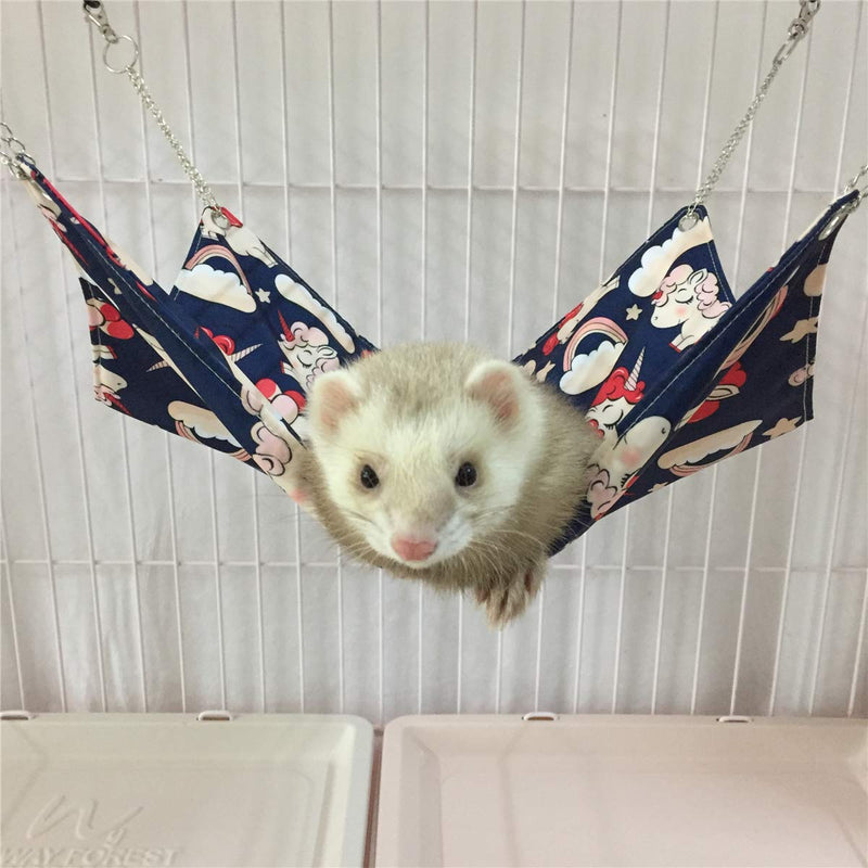 Ferret Cat Hammock Bed for Cage 100% Handmade Pet Canvas Hammocks for Small Animals, Kitten, Guinea Pig, Bunny, Rabbit, Rat Comfortable Hanging Bed, Soft Sleepy Mat Pad for Sleeping and Resting