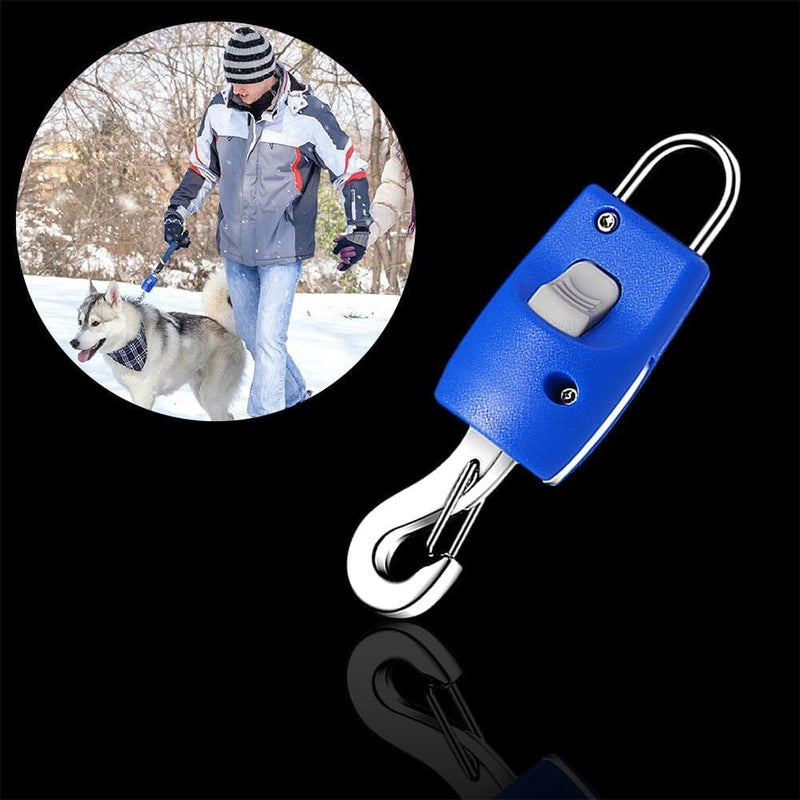 Dog Collar Leash Connector, Stainless Steel Puppy Dog Cat Collar Lead Rope Leash Connector Buckle Pet Supplies for Traction Rope Harnesses Collar for Outdoor Walking Blue