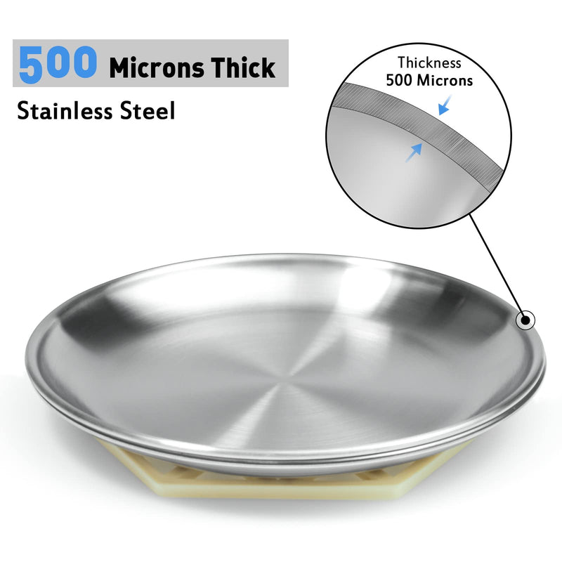 Stainless Steel Cat Dishes for Food and Water Bowls for Small Pets Relief of Whisker Fatigue -2 Sets Shallow Style 6 ounce,2 sets - PawsPlanet Australia