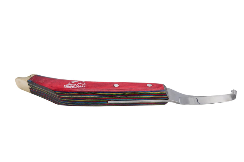 Farrier Hoof Knife Left-Handed - Ultra-Sharp J2 Stainless Steel Blade, Brass Cap, Ergonomic Sheet Handle - Professional Tool for Hoof Trimming, Shoeing, Horse & Cow Hoof Care. Left Handed - PawsPlanet Australia