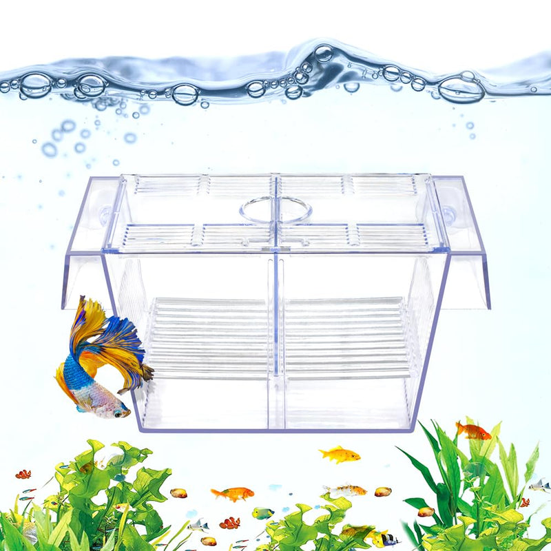 DaToo Fish Breeding Box Aquarium Holding Tank Transparent Fish Isolation Box Acclimation Hatchery Incubator Breeder Box for Baby Fish Betta Shrimp Clownfish Guppy Medium