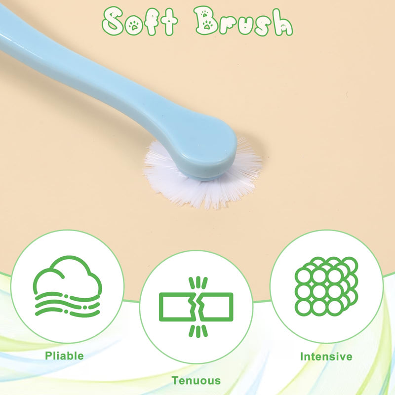 2 PCS Small Dog Toothbrush, Small Dog and Cat Toothbrush Kit, Mini Head Soft Deep Teeth Cleaning Brushes for Puppy Kitten Tiny Pets - PawsPlanet Australia
