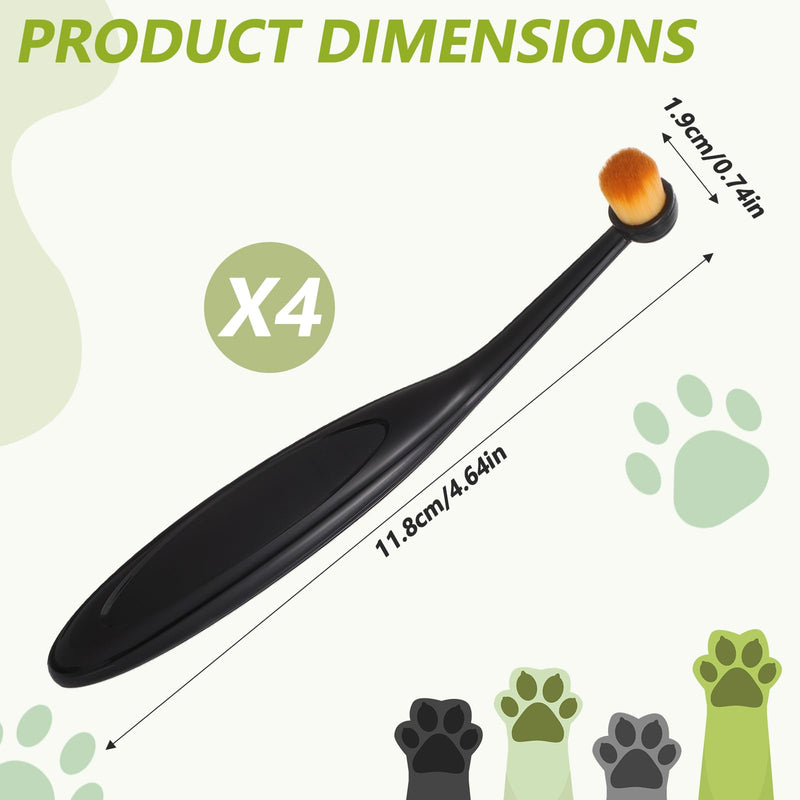 Dog Cat Eye Powder Brush, 4 Pack Tear Stain Remover Brushes Washable Fiber Dog Eye Grooming Soft Bristles Dog Eye Cleaning Brush Pets Grooming Comb for Small Pet Cat Dogs Removing Crust Mucus - PawsPlanet Australia