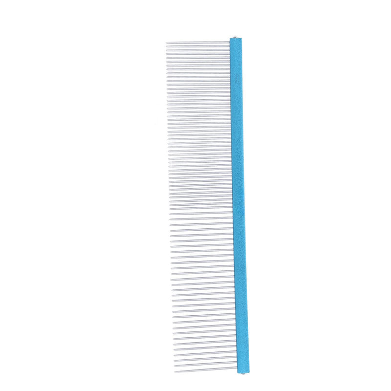 Greyhound Comb For Dogs, Metal Comb For Dogs Metal Dog Comb Cat Comb For Removing and Knots Dog Combs with Rounded Ends Grooming Tool For Long Short Haired Dog (Blue Blue 22cm/8.7in