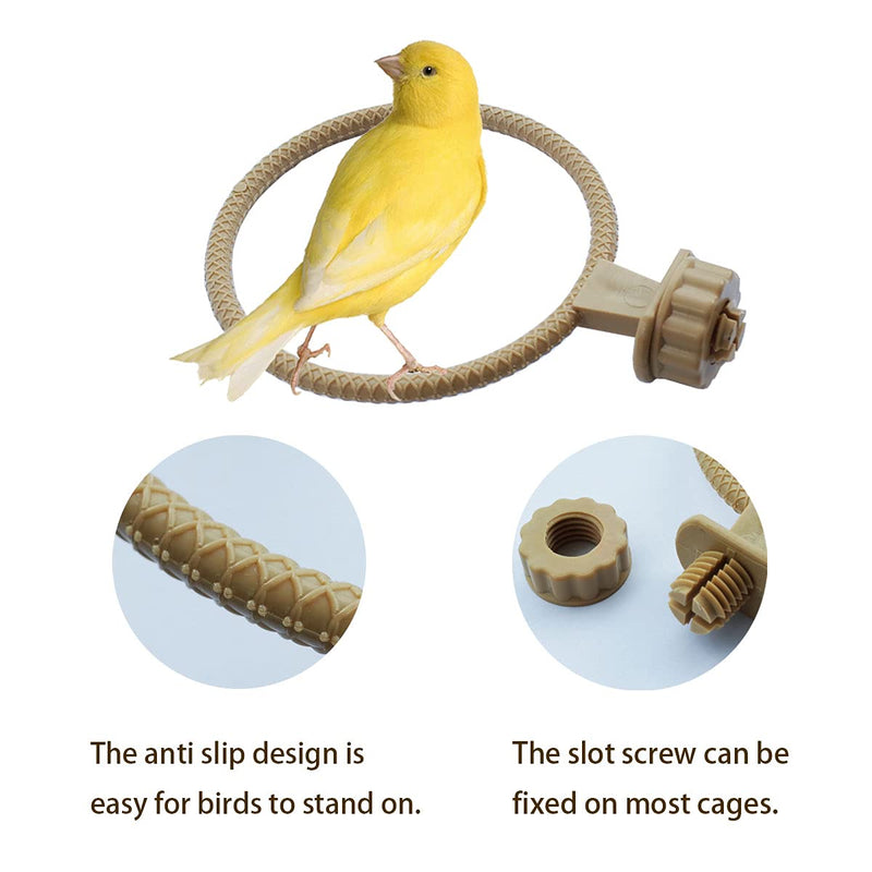 FOIBURELY 2 Ring Plastic Stand Perches Holders Canary Finch Budgie Bird Cage Universal Plastic Stand Perches Holders（4.6 Inches） - PawsPlanet Australia