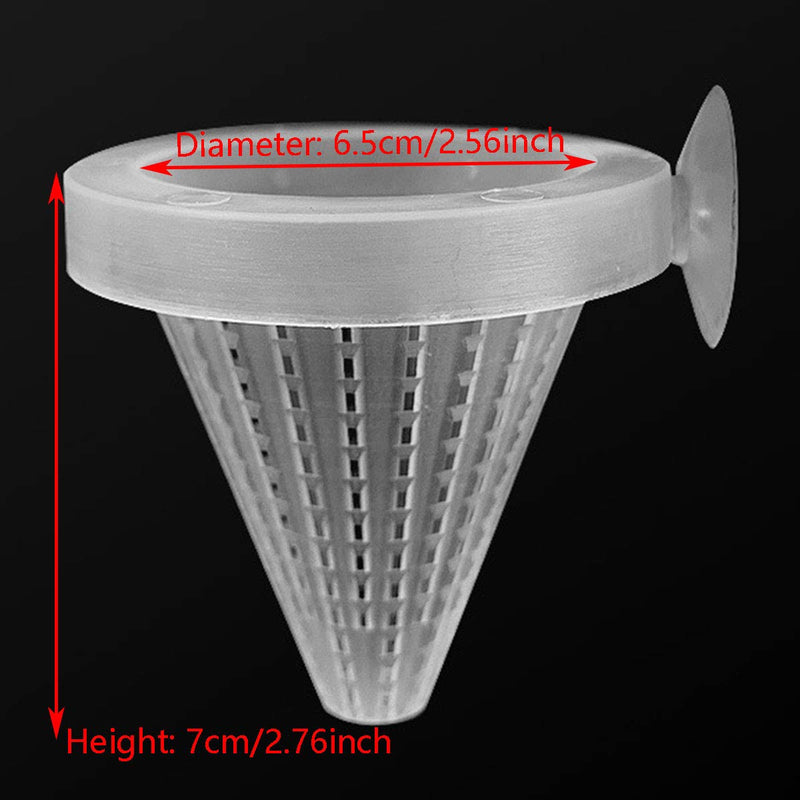 DGZZI Aquarium Cone Feeder 4PCS White Fish Tank Red Worm Feeding Cone Cups with Suckers - PawsPlanet Australia