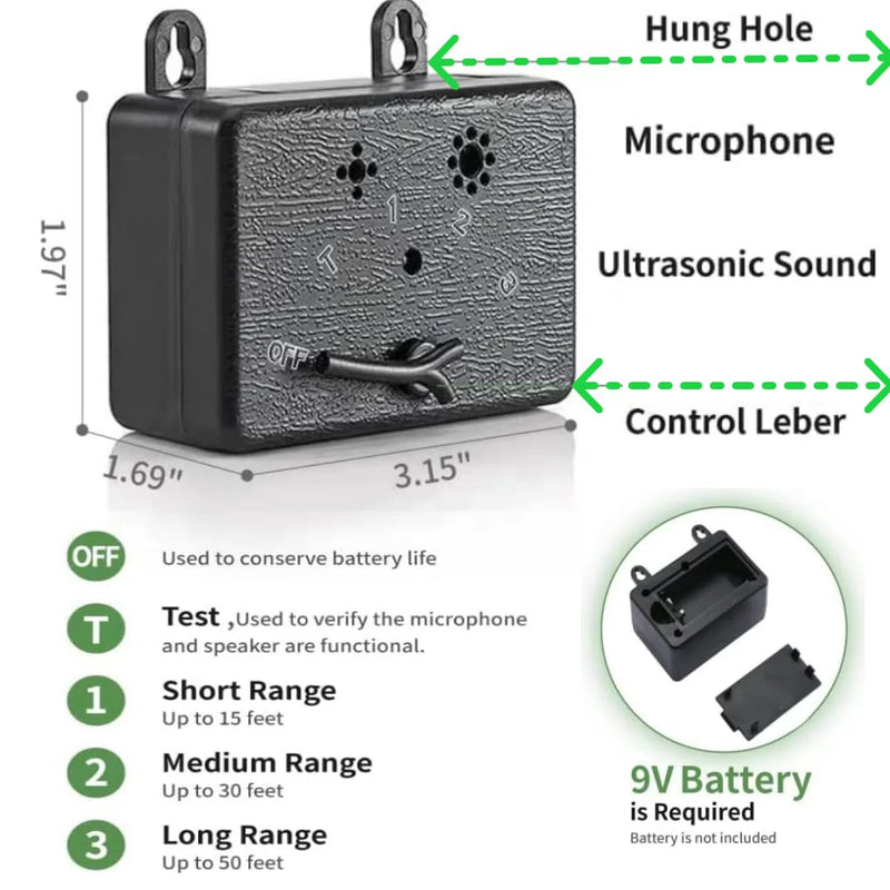 Ultrasonic Dog STOP Bark Silencer Anti Barking Device Dog Barking Deterrent Bark Box Indoor Outdoor Neighbors 50 Ft 3 Modes Dog Barking Behavior Training Safe Silencer Dog Barking Control Device - PawsPlanet Australia