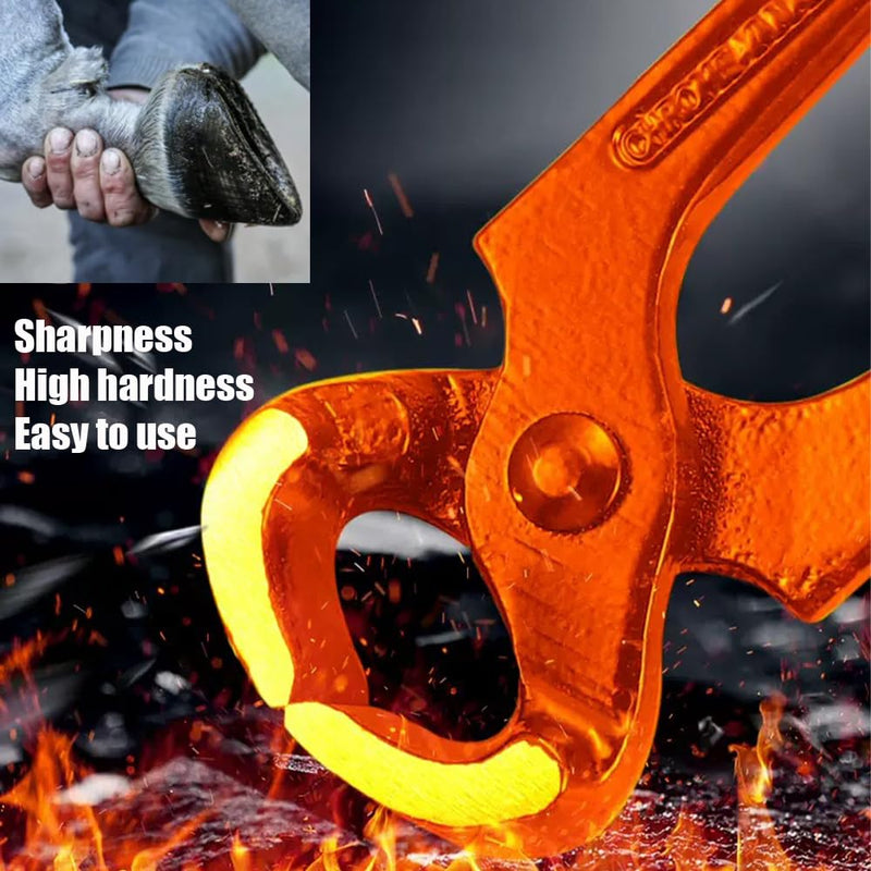 Hoof Nipper, 10" Heavy Duty Farrier Nippers with Plastic Grip Hoof Trimming Nipper Horse Nail Clipper for Horses,Sheep,Goats,Alpacas