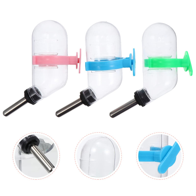 balacoo 3pcs 60ml Water Feeder Bottle Bowl for Pet Dwarf Hamster Mice Gerbil Rat Chinchillas Guinea Pig Squirrel Rabbit Small Animal Water Dispenser Random Color - PawsPlanet Australia