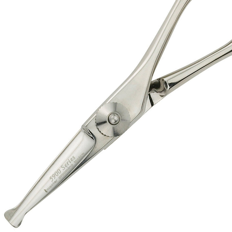 Master Grooming Tools 5900 Series Japanese Stainless Steel Shears — High-Performance Shears for Grooming Dogs - 46-Tooth Thinning Shears, Eye/Ear, 4½" - PawsPlanet Australia