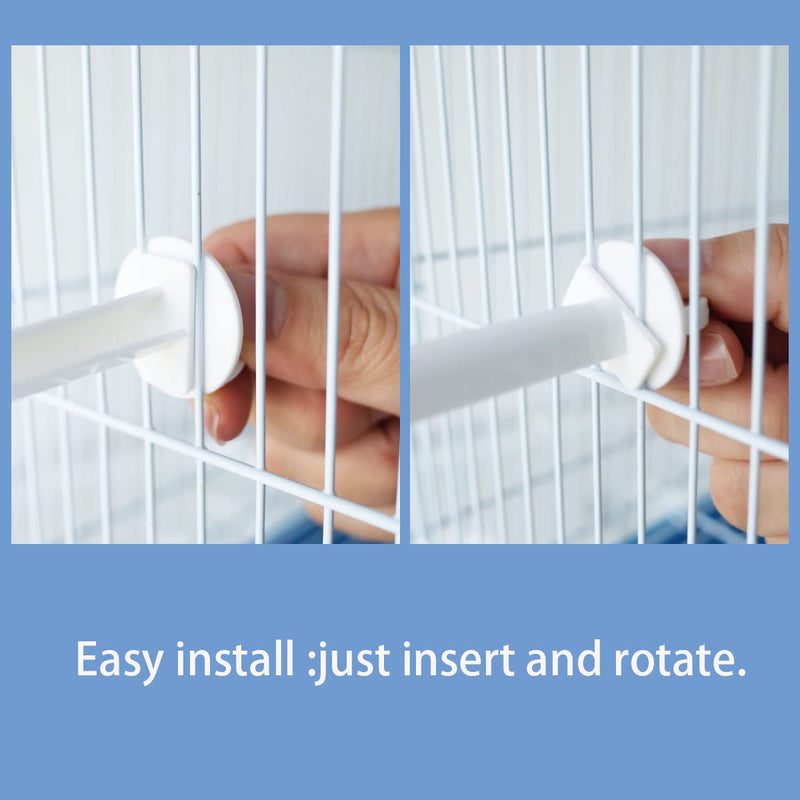 8 Canary Finch Budgie Bird Cage Universal Plastic Stand Perches Holders（5.7 Inches） - PawsPlanet Australia