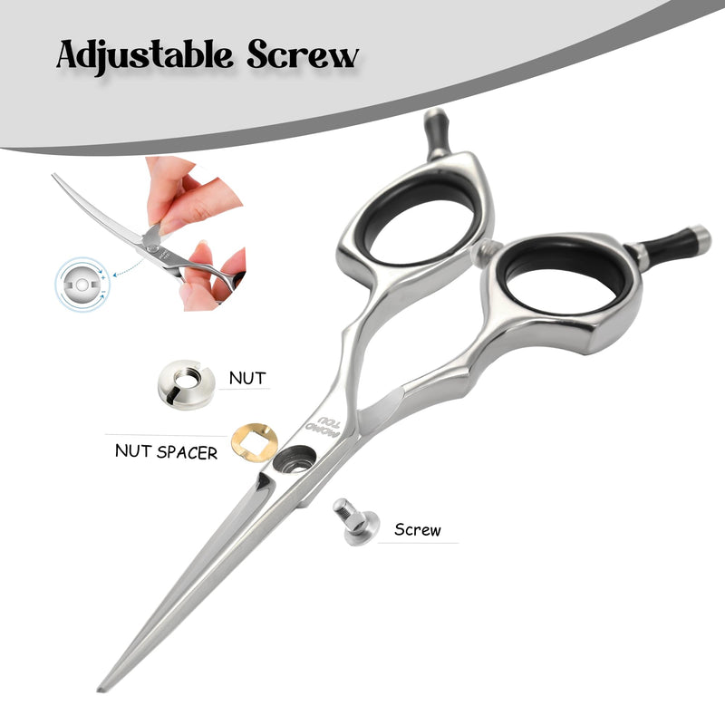 Dog Grooming Scissors 5 inch Small Straight Scissors Super Light Professional 440C Stainless Steel Pet Shears for Trimming Face and Paws Nose Ear Easy Use. - PawsPlanet Australia