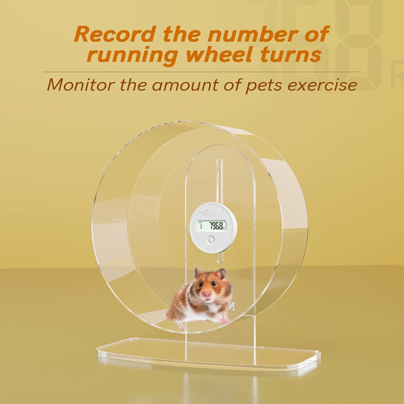 Niteangel Accurately Hamster Wheel Pedometer- Small Animal Step Counter for Niteangel Super-Silent Hamster Wheel | Acrylic Wheel | Wooden Wheel (Niteangel Wheel Pedometer) Niteangel Wheel Pedometer - PawsPlanet Australia