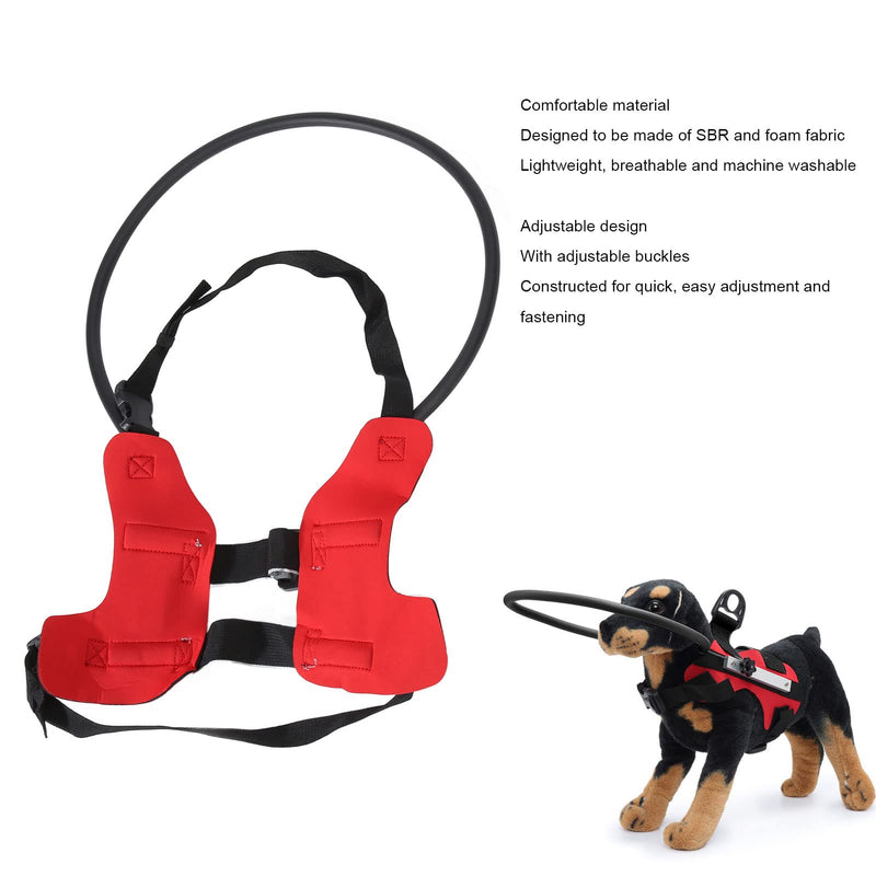 Blind Pet Halo Guide for Dogs, Adjustable Blind Dog Harness with Reflective Strips, Lightweight, Breathable, Machine Washable, for Visually Impaired Puppies (M) m