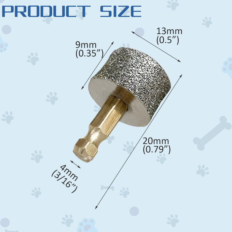 Dog Nail Grinder Wheels Head Bits 2PCS, Diamond Grinding Wheels Compatible for Casfuy, LOPSIC, YABIFE, LuckyTail, boomki, and Most Brands Yellow - PawsPlanet Australia