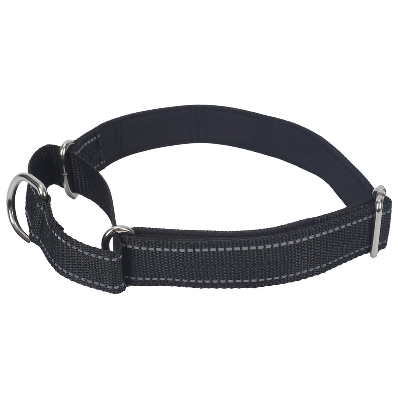 SGODA Martingale Dog Collar, Reflective Nylon Padded Dog Training Collars for Small Dogs, Black S Small (Neck: 12"- 15") - PawsPlanet Australia