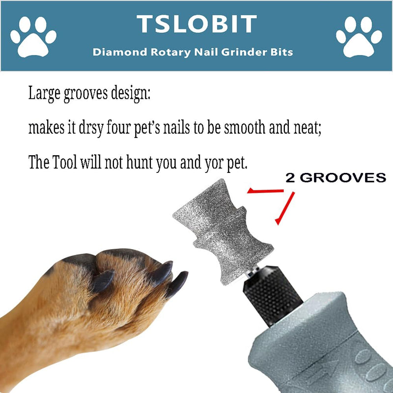 Diamond Dremel Dog Nail Grinder Attachment,1/8'' Pet Nail Grinder Wheel for Dremel Dog Nail Grinder, Diamond Rotory Bit for Dogs&Pets Nail Care（Large V） Classic V 80# 1P - PawsPlanet Australia
