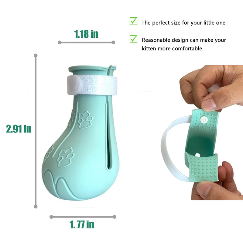 Cat Boots for Cats Only, Adjustable Cat Bathing Gloves,Silicone Cat Claw Covers for Kitten Grooming, Nail Clipping, Nursing Rehabilitation ，Hair Removal(Suitable for Cats 4lbs and Over) C Mixed Colours - C - PawsPlanet Australia